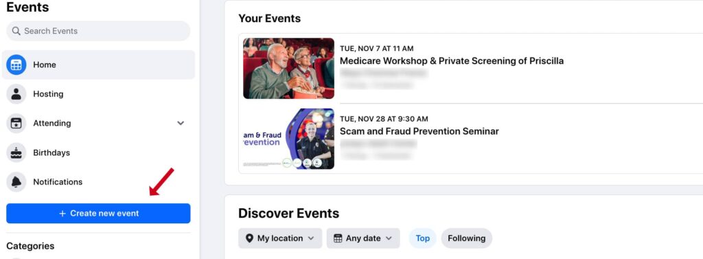 Medicare Event - Facebook Setup